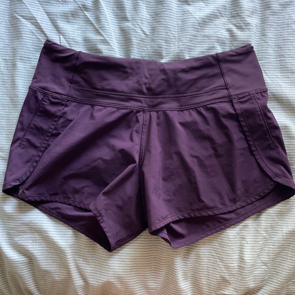 Lululemon dark purple athletic shorts